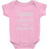 i'm not here to talk Baby Onesie