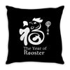 the lunar year of rooster Throw Pillow
