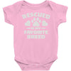 rescued is my favorite breed Baby Onesie