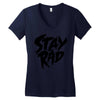 Stay Rad Women's V-Neck T-Shirt