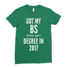bs degree funny graduation Ladies Fitted T-Shirt