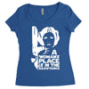 a woman's place is in the resistance Women's Triblend Scoop T-shirt