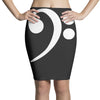bass cleff funny Pencil Skirts