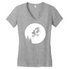 moon alien predator Women's V-Neck T-Shirt