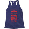 horror movies, pizza and beer Racerback Tank
