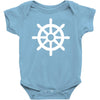steering wheel sail boat funny Baby Onesie