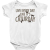 live every day like it's caturday Baby Onesie
