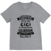 Super Cool Gigi Of A Freaking Awesome Grandson V-Neck Tee