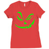scary pumpkin halloween Ladies Fitted T-Shirt