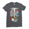 Christmas Skeleton mom and baby maternity Ladies Fitted T-Shirt