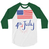 july 4th 3/4 Sleeve Shirt