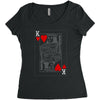 king of hearts playing card Women's Triblend Scoop T-shirt