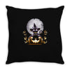 witch cat night Throw Pillow