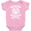 my cat listen to metal Baby Bodysuit