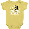 greetings from san fransokyo Baby Bodysuit