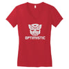 be optimistic transformers   robot optimus prime movie autobots show t Women's V-Neck T-Shirt
