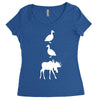 duck duck moose funny Women's Triblend Scoop T-shirt