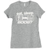 eat sleep boost Ladies Fitted T-Shirt