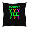 mystery tee shirt random funny cheap t shirt pop culture hipster graph Throw Pillow