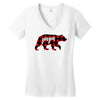 papa christmas bear Women's V-Neck T-Shirt