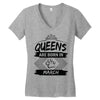 Queens Are Born In March Women's V-Neck T-Shirt