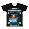 Never Underestimate A Man Who Watches Lost in Space And Was Born in De All Over Men's T-shirt