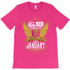 All Men Are Created Equal But Only The Best Are Born In January T-Shirt