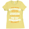 Super Cool Grandson Of A Freaking Awesome Pop Pop Ladies Fitted T-Shirt
