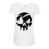 sea of theives skull Black Logo Maternity Scoop Neck T-shirt