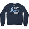 hope love cure stomach cancer awareness Crewneck Sweatshirt