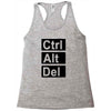 control alt delete Racerback Tank