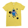 Space Astronot Ladies Fitted T-Shirt