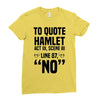 to quote hamlet no Ladies Fitted T-Shirt