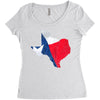 Eroded Texas Map With Flag Women's Triblend Scoop T-shirt