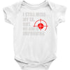 i still mis my ex but my aim is improving Baby Onesie