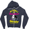 my pitbull is a sweetheart Zipper Hoodie