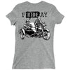 frideay white Ladies Fitted T-Shirt