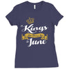 kings are born in june Ladies Fitted T-Shirt