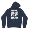 work out play hard funny Unisex Hoodie