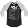 July Girl Facts Cancer 3/4 Sleeve Shirt