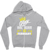 Kings Are Born In February Zipper Hoodie
