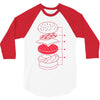 cheeseburger 3/4 Sleeve Shirt