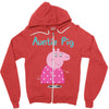 peppa pig auntie pig Zipper Hoodie