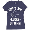 she's my lucky charm Ladies Fitted T-Shirt
