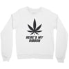 Support Melanoma Cancer Awareness With A Black Cannabis Leaf Crewneck Sweatshirt