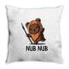 nub nub Throw Pillow