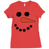 frosty snowman Ladies Fitted T-Shirt