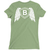 letter b with wings Ladies Fitted T-Shirt