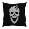 skull tetris Throw Pillow