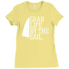 grab life by the sail Ladies Fitted T-Shirt